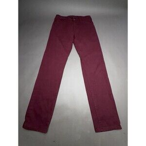 Blue Delta Bespoke Custom Jeans Mens 31x32 Maroon Premium Denim USA Made